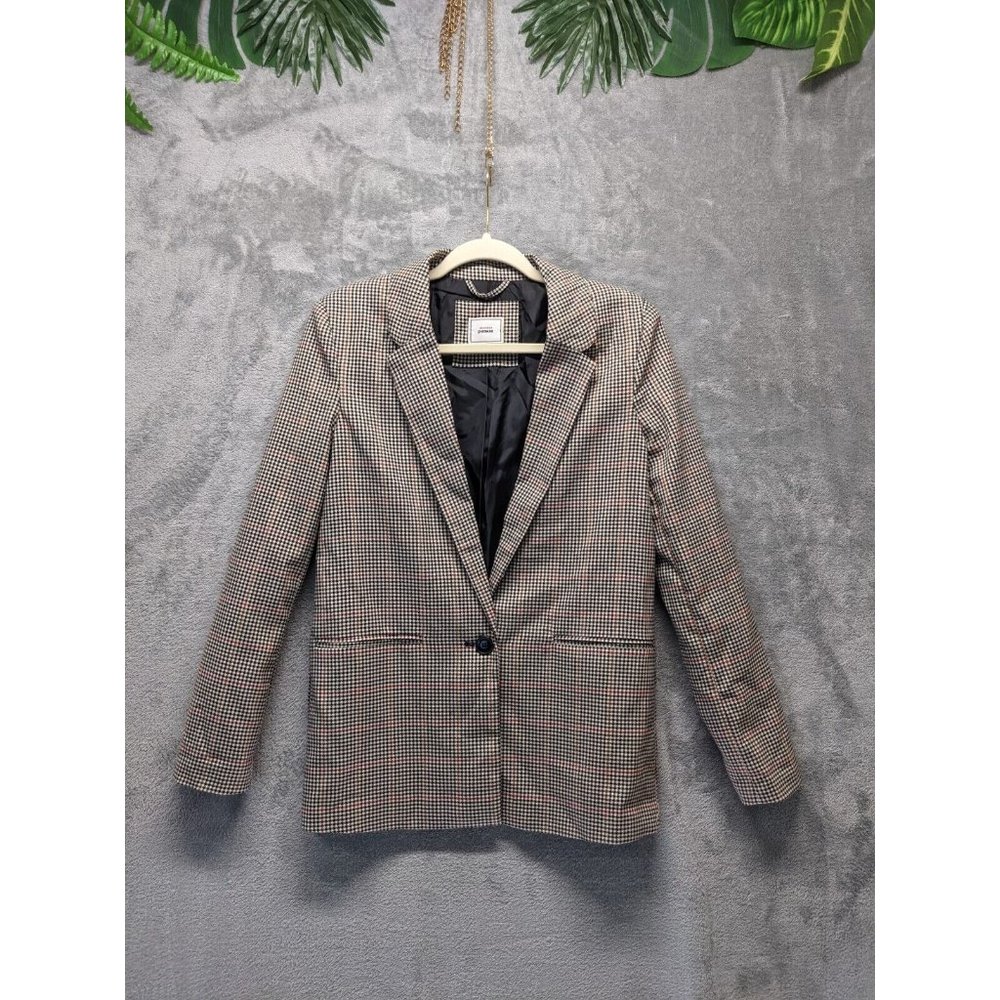 COLLECTION PIMKIE Women Plaid Jacket Blazer Woven Office Business Size M(8-10)